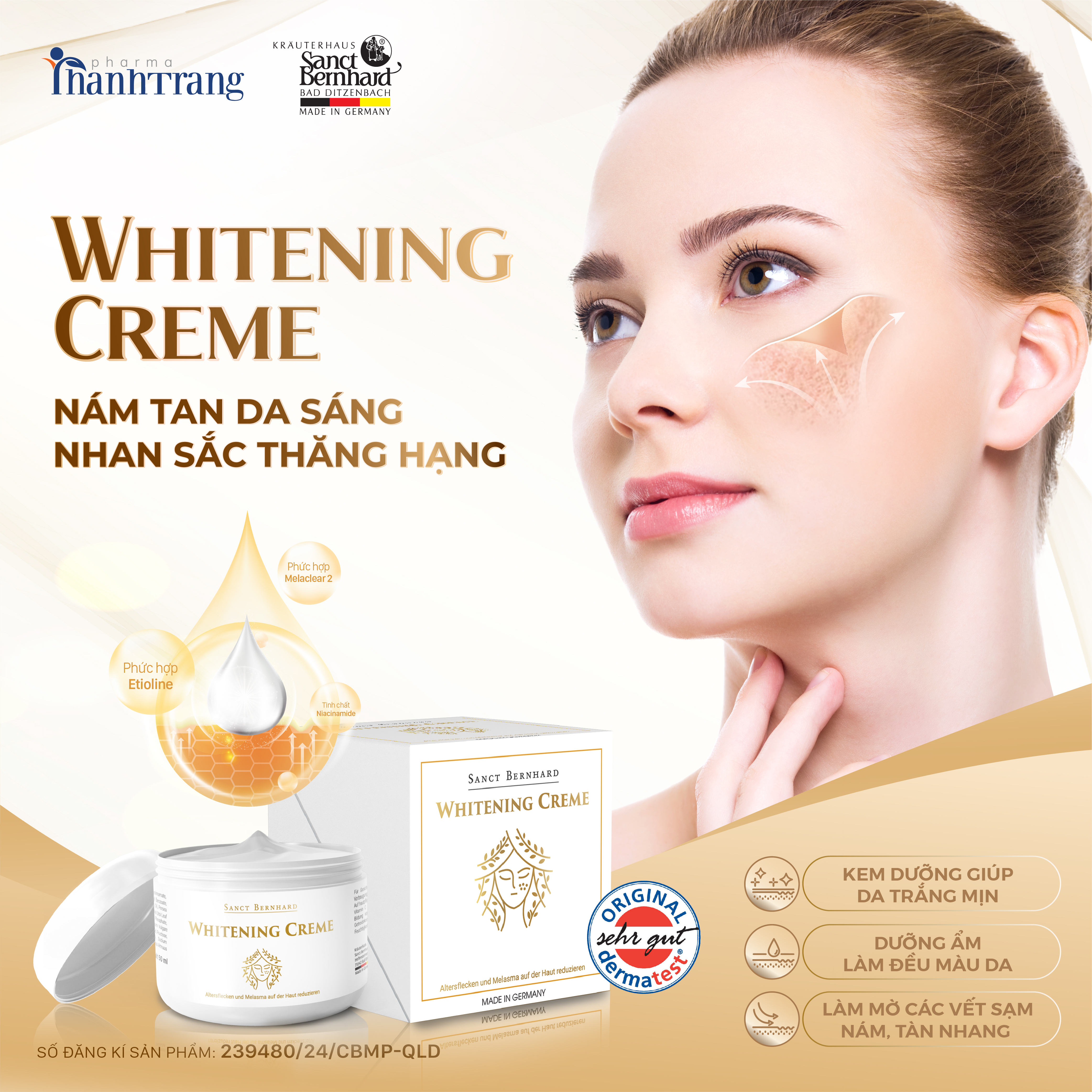 Kem trị nám Whitening Creme Sanct Bernhard